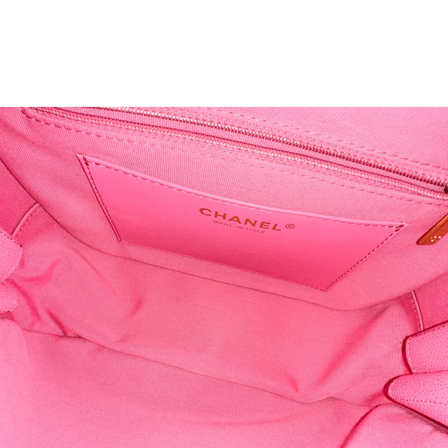 CHANEL Interlocking CC Quilted Caviar Leather Vanity Shoulder Bag Pink - Image 11