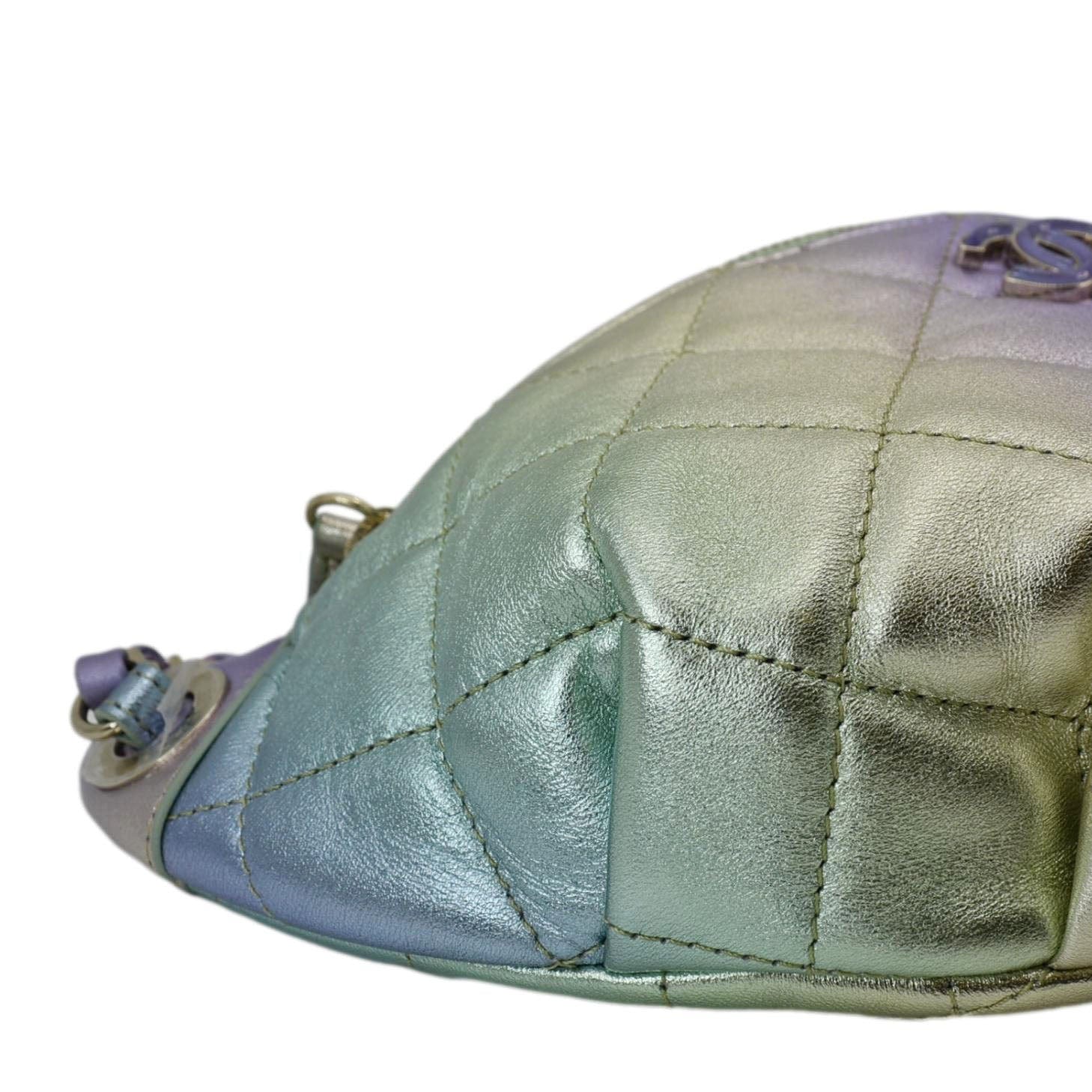 CHANEL Iridescent Rainbow Quilted Leather Bumbag Multicolor - Image 7
