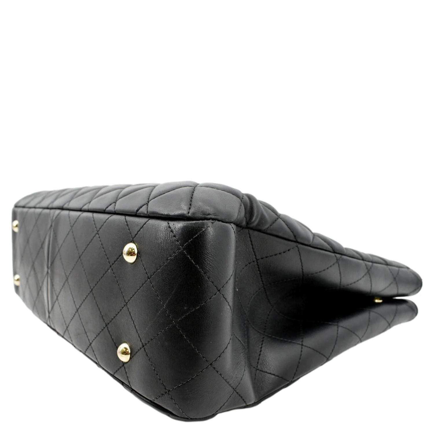 CHANEL Large Classic Shopping Quilted Leather Tote Bag Black - Image 7