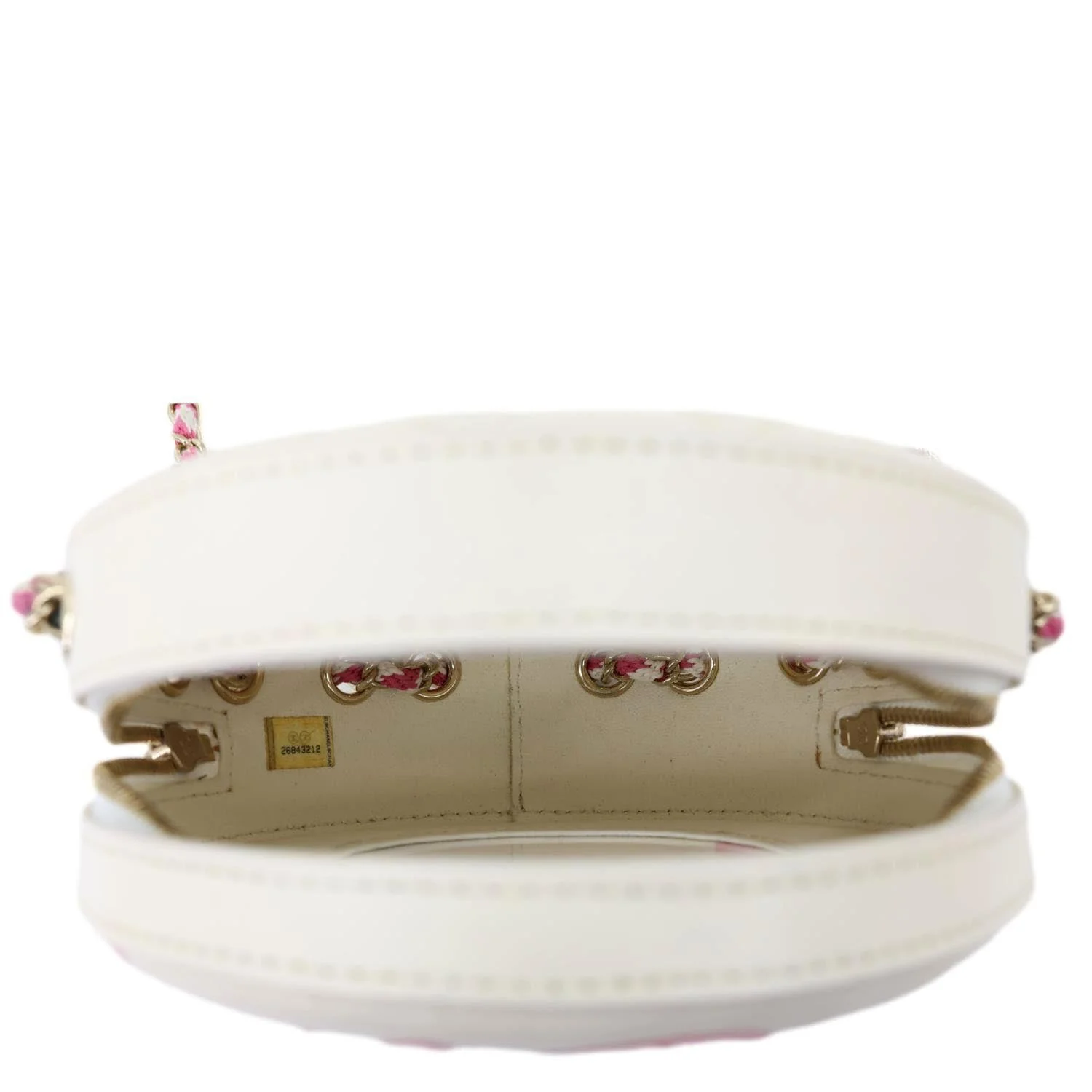 CHANEL Coco Lifesaver Leather Round Crossbody Bag Pink - Image 12