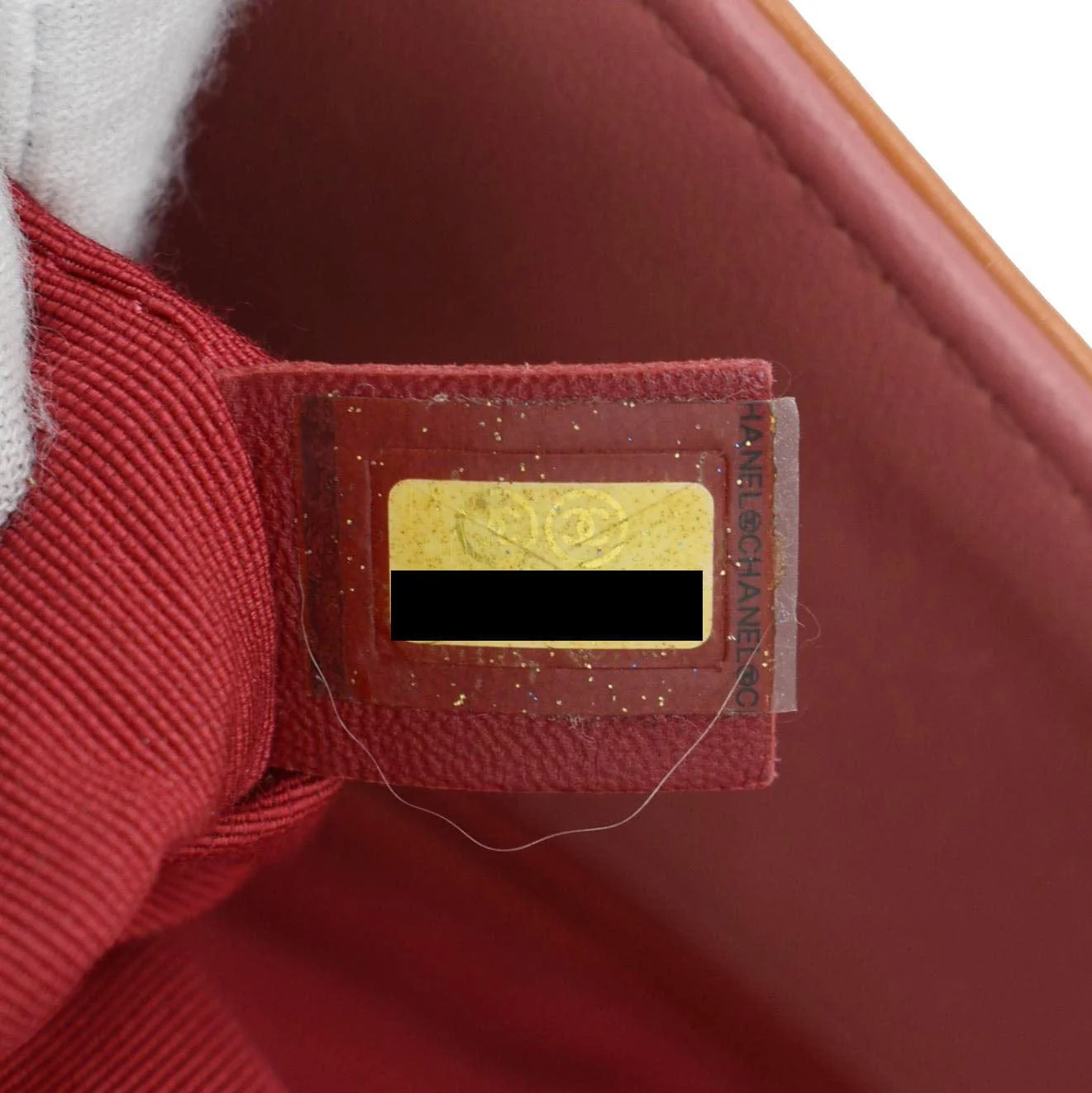 CHANEL Lipstick Medium Patent Vinyl Tote Bag Orange - Image 12