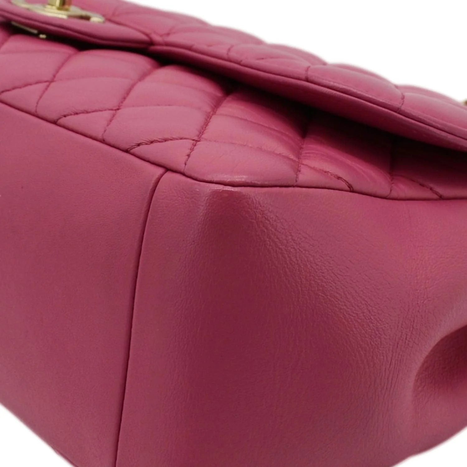 CHANEL Mademoiselle Chic Flap Medium Leather Shoulder Bag Pink - Image 7