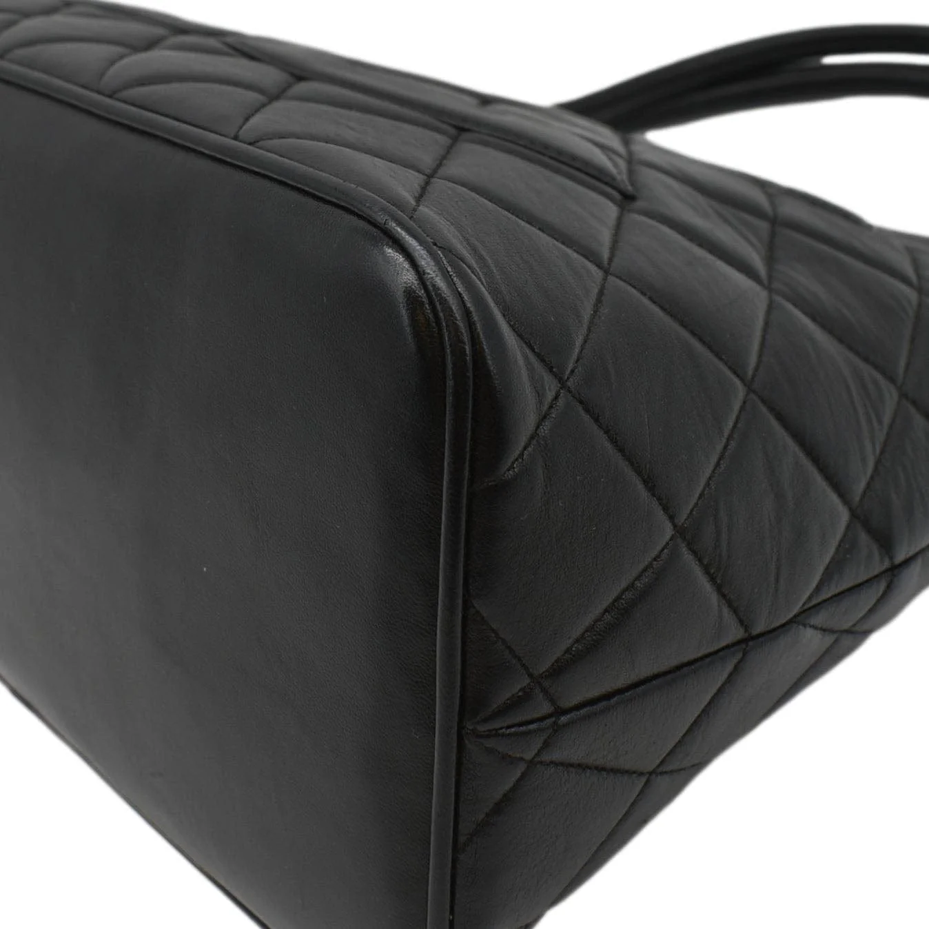 CHANEL Medallion Quilted Caviar Leather Tote Bag Black - Image 7