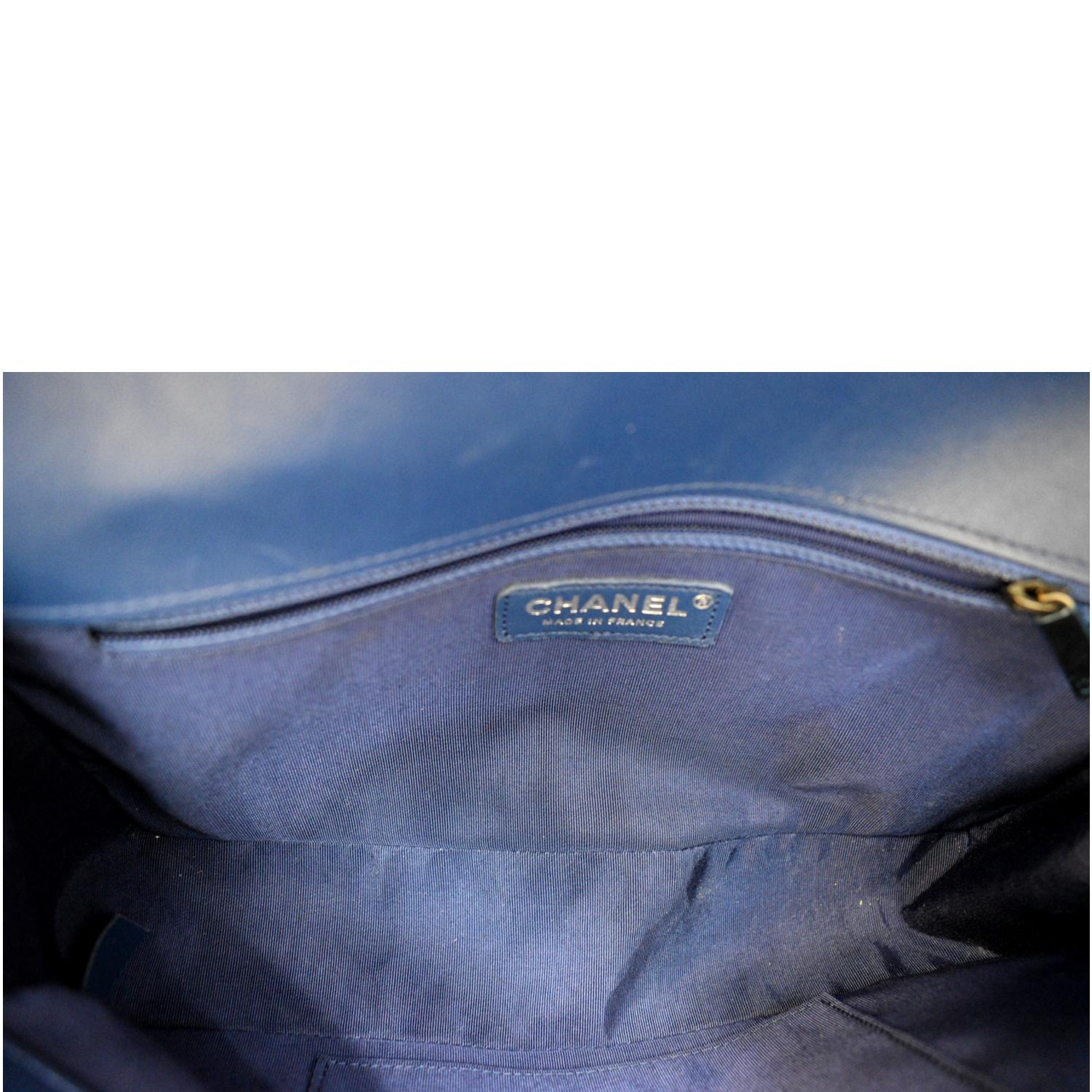 CHANEL Boy Flap Calf Leather Crossbody Bag Blue - Image 14