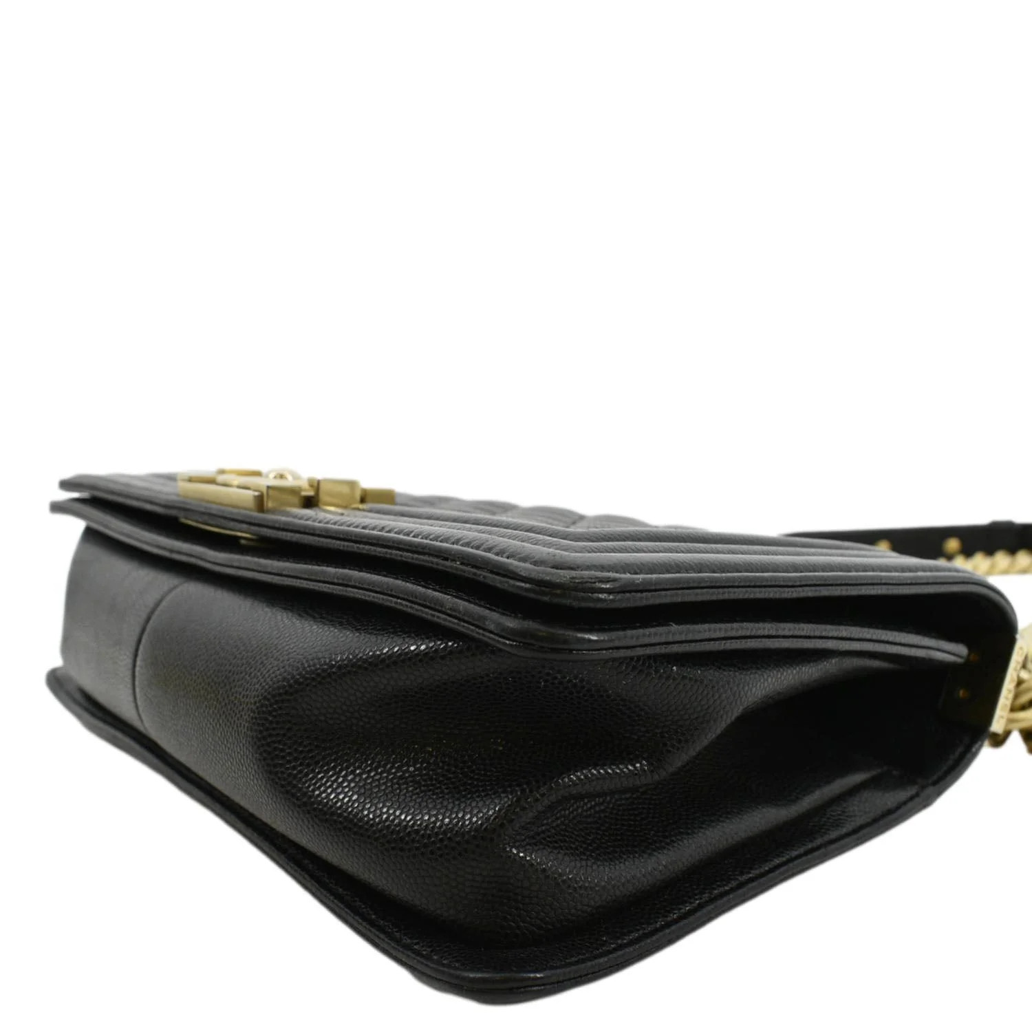 CHANEL Medium Boy Flap Caviar Quilted Leather Shoulder Bag Black - Image 8