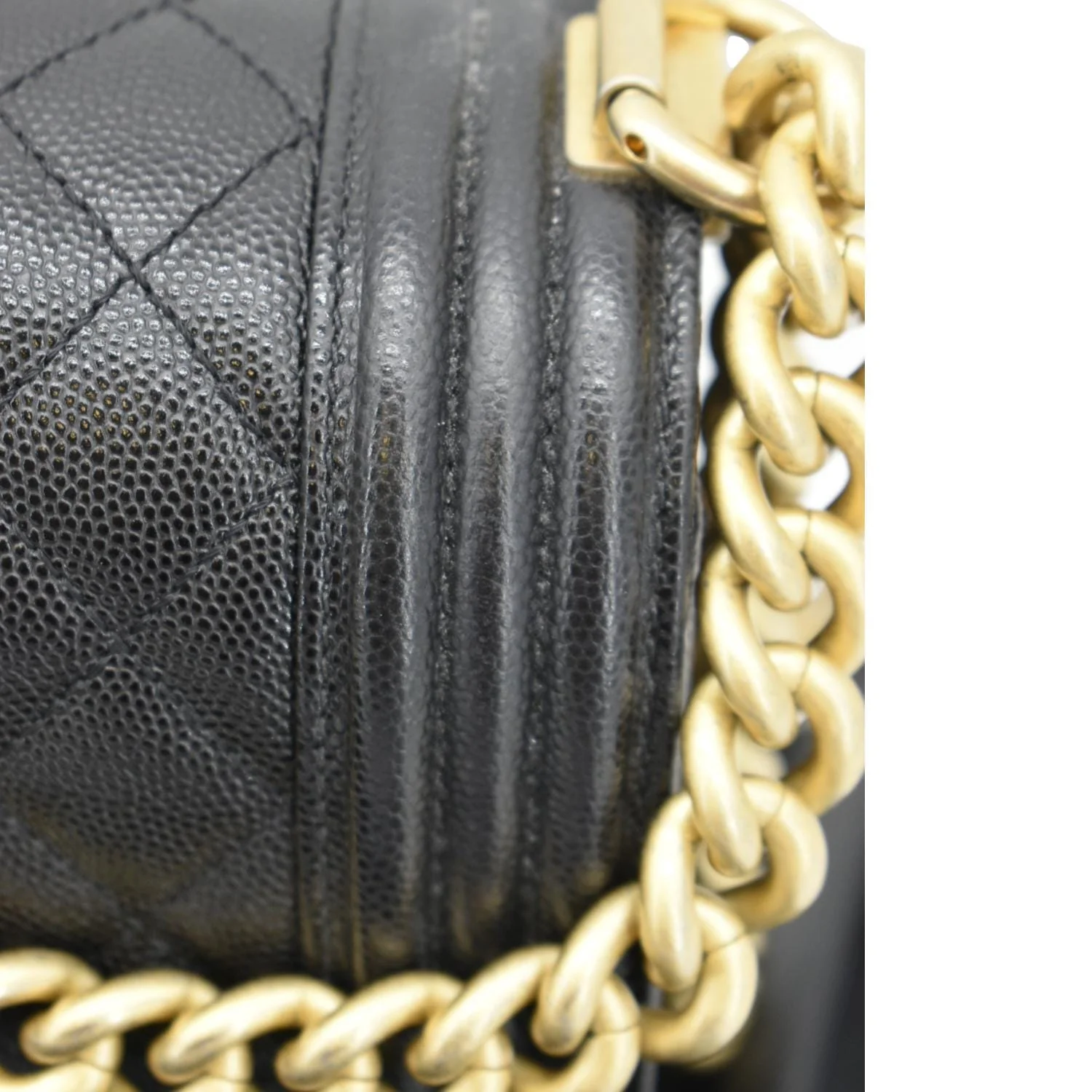 CHANEL Medium Boy Flap Caviar Quilted Leather Shoulder Bag Black - Image 14