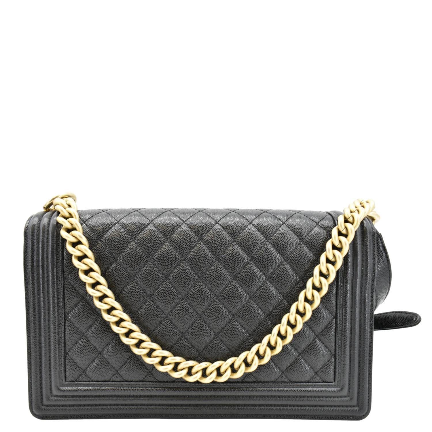 CHANEL Medium Boy Flap Caviar Quilted Leather Shoulder Bag Black - Image 5