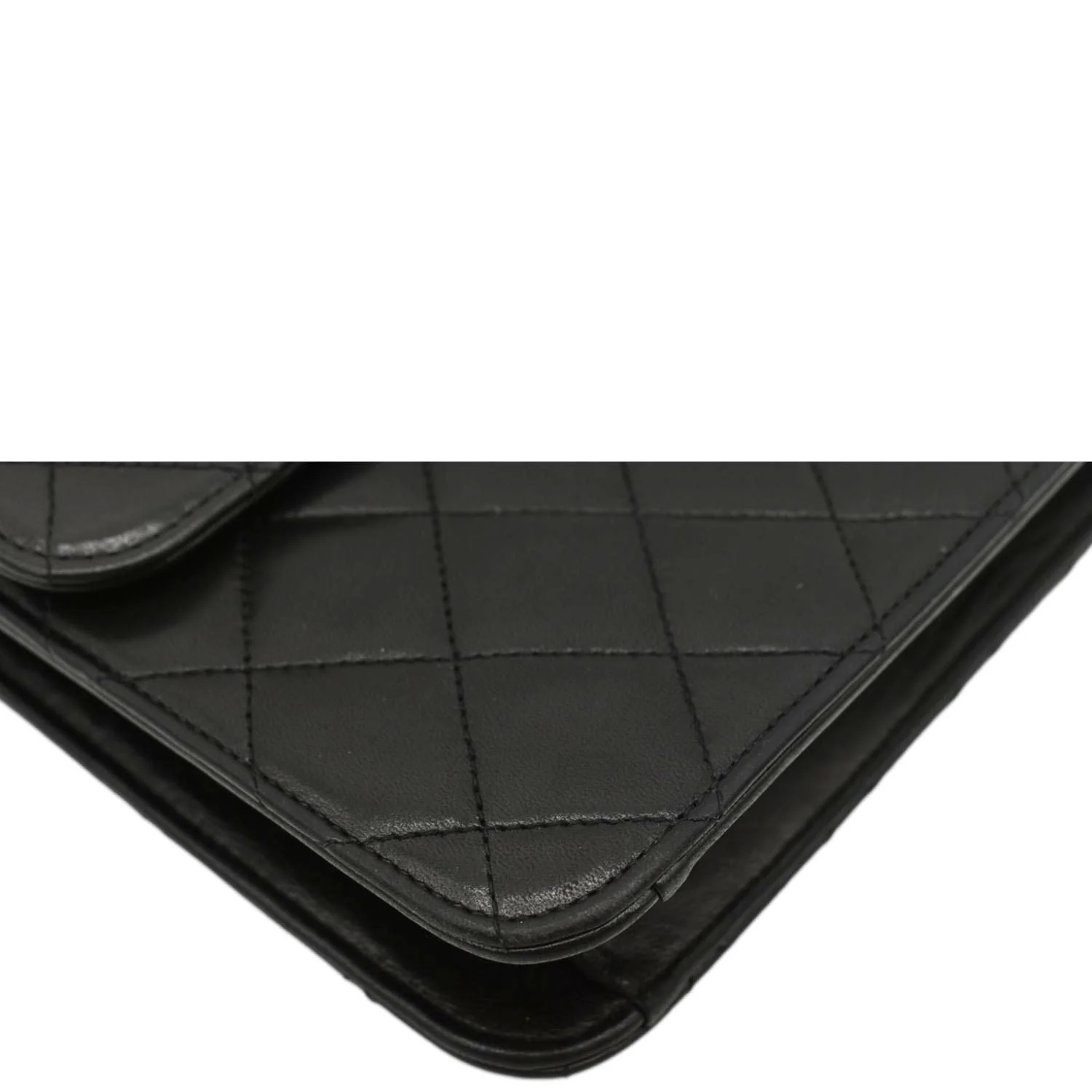 CHANEL Half Flap Medium Quilted Leather Shoulder Bag Black - Image 8