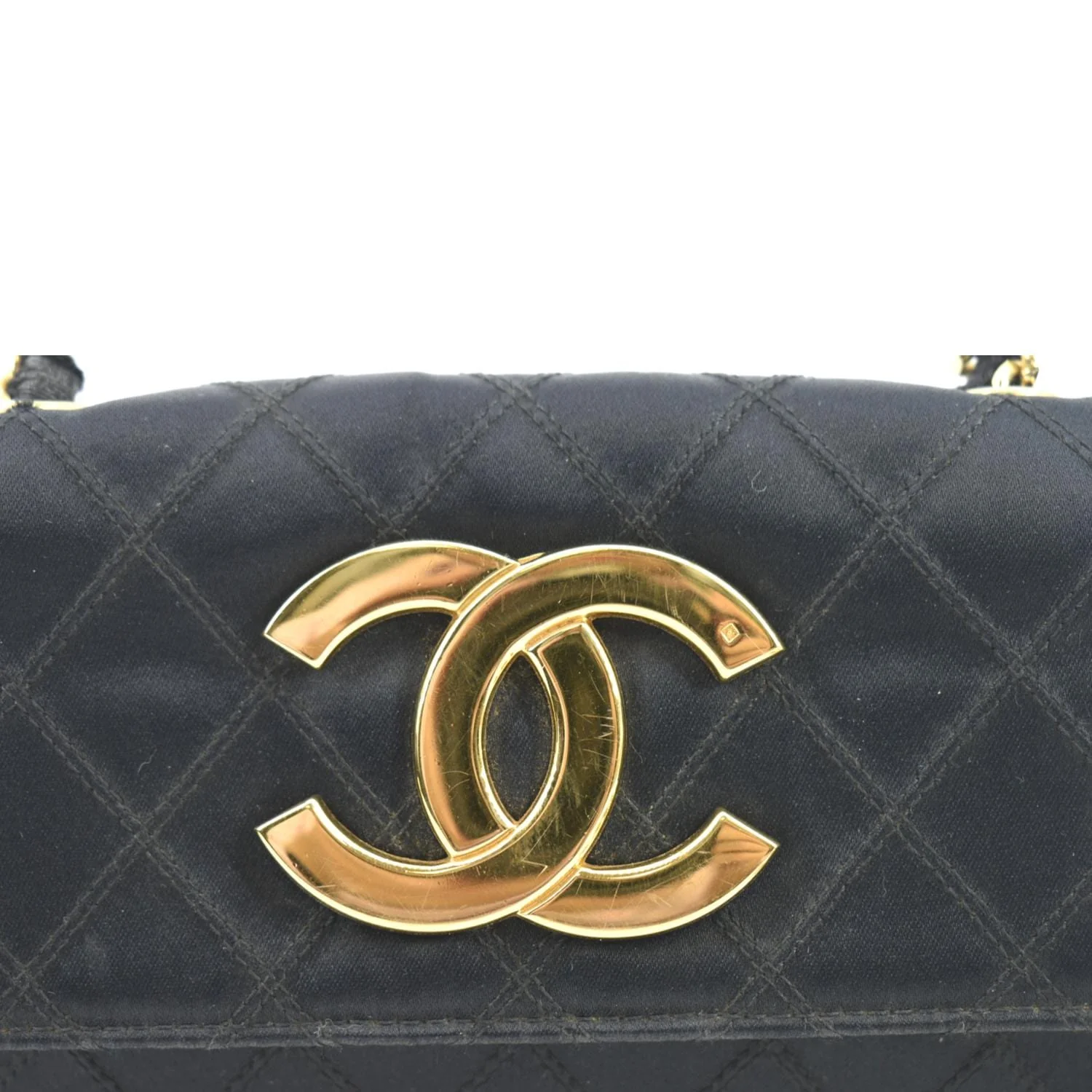 CHANEL Mini Flap Quilted Satin Crossbody Bag Black - Image 13