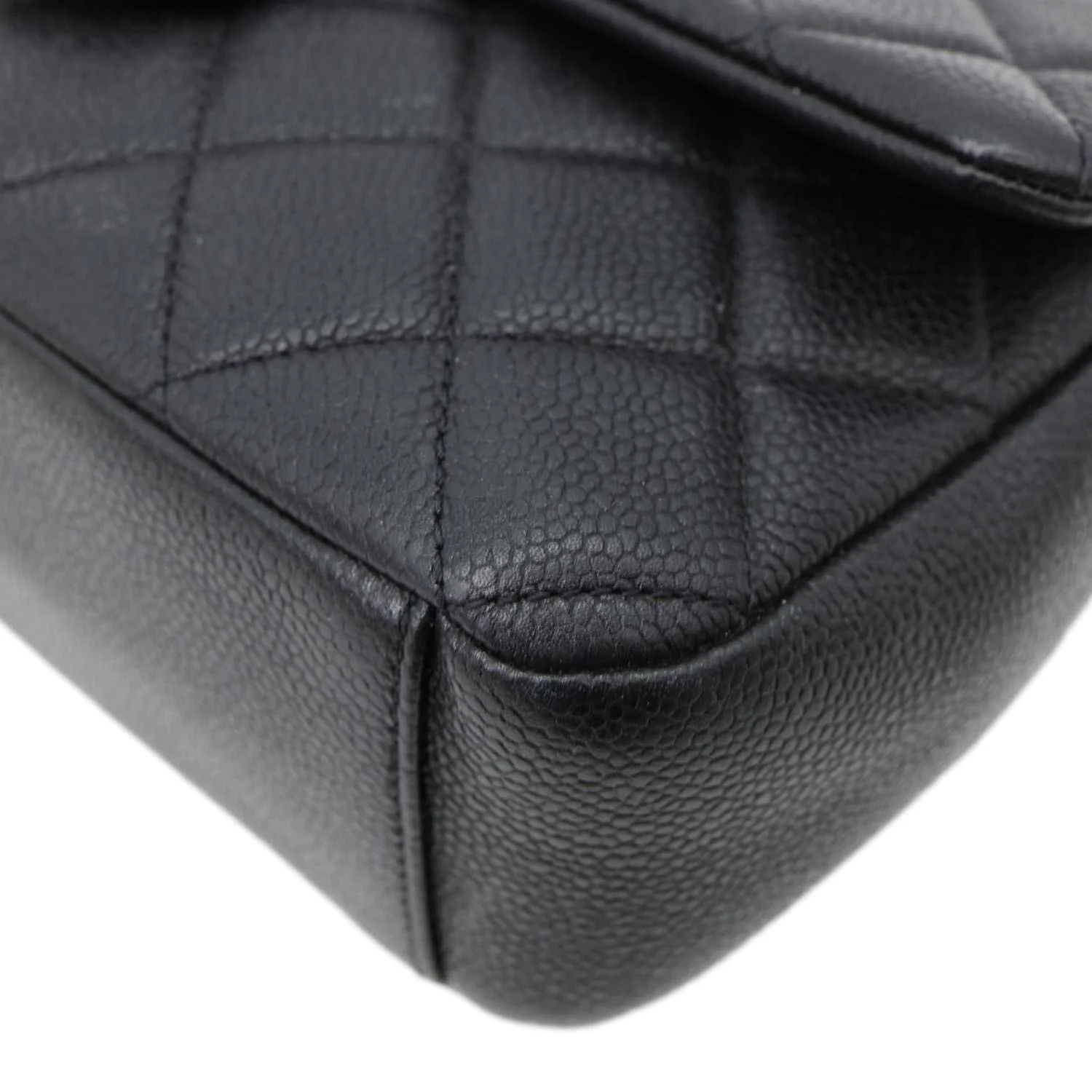 CHANEL Chain Soul Flap Quilted Caviar Leather Crossbody Bag Black - Image 9