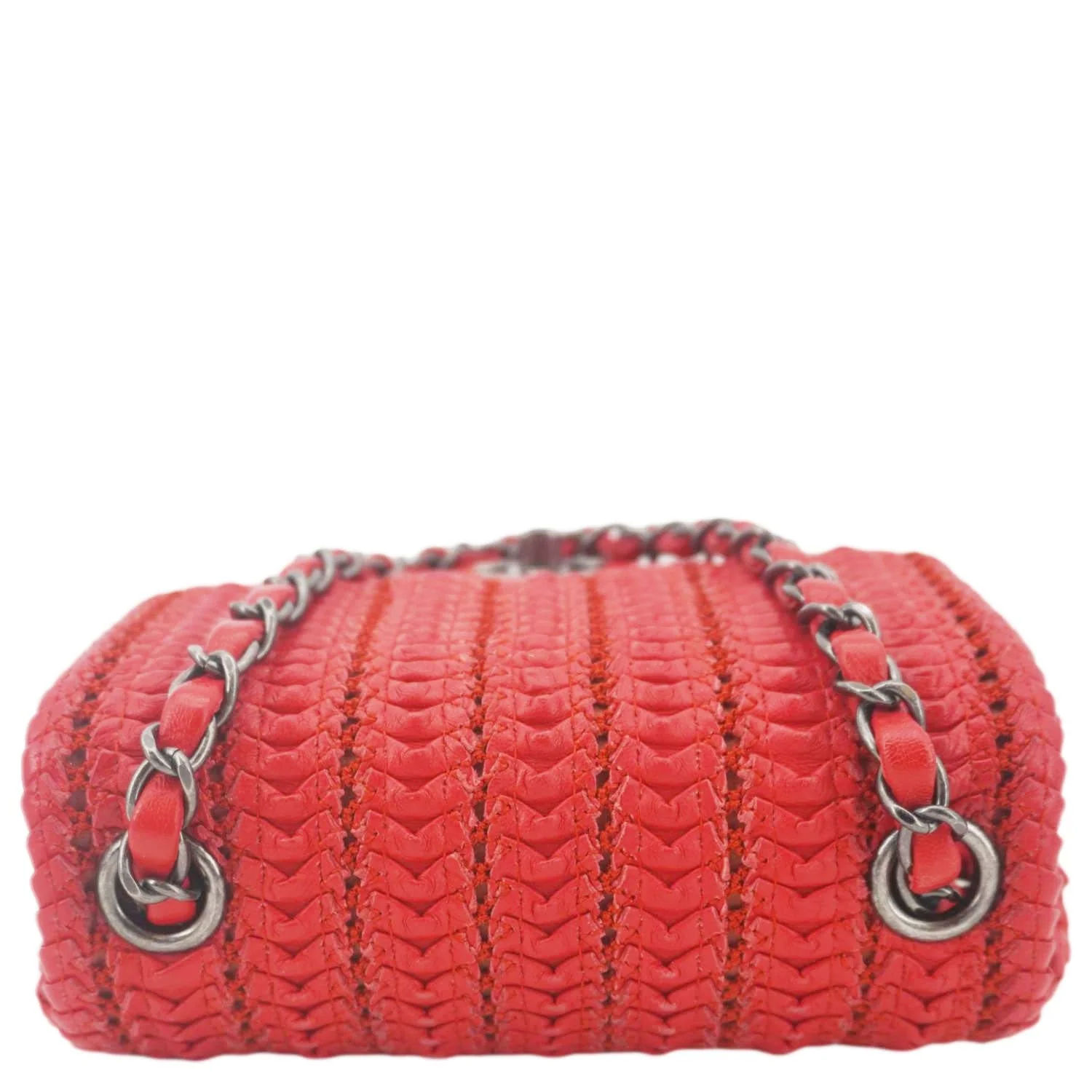 CHANEL Paris Seoul Crotch Mini Lambskin Leather Shoulder Bag Red - Image 5