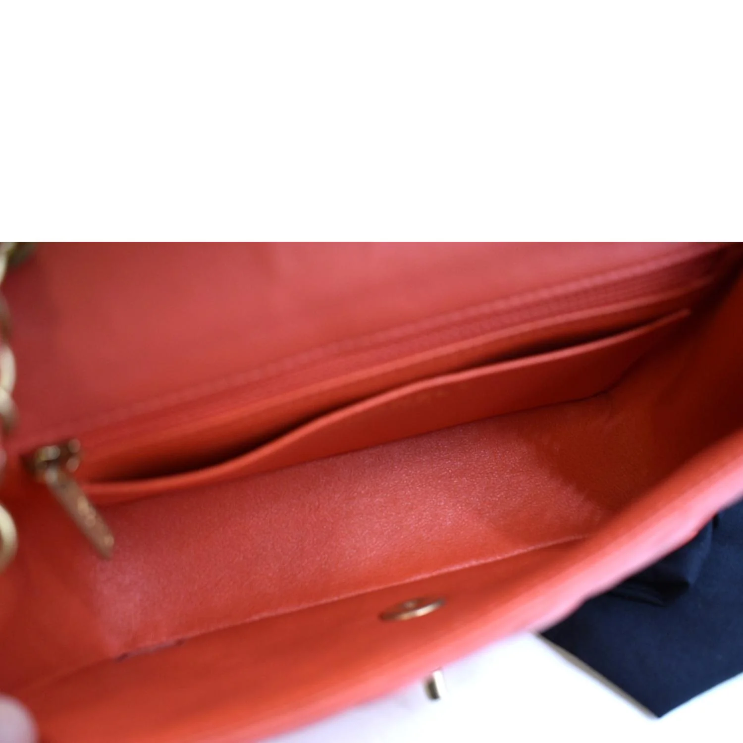 CHANEL Mini Rectangular Flap Quilted Leather Crossbody Bag Red - Image 11