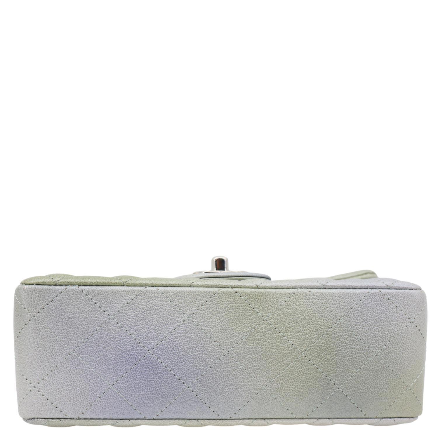 CHANEL Classic Rectangular Flap Mini Quilted Iridescent Leather Crossbody Bag Multicolor - Image 8