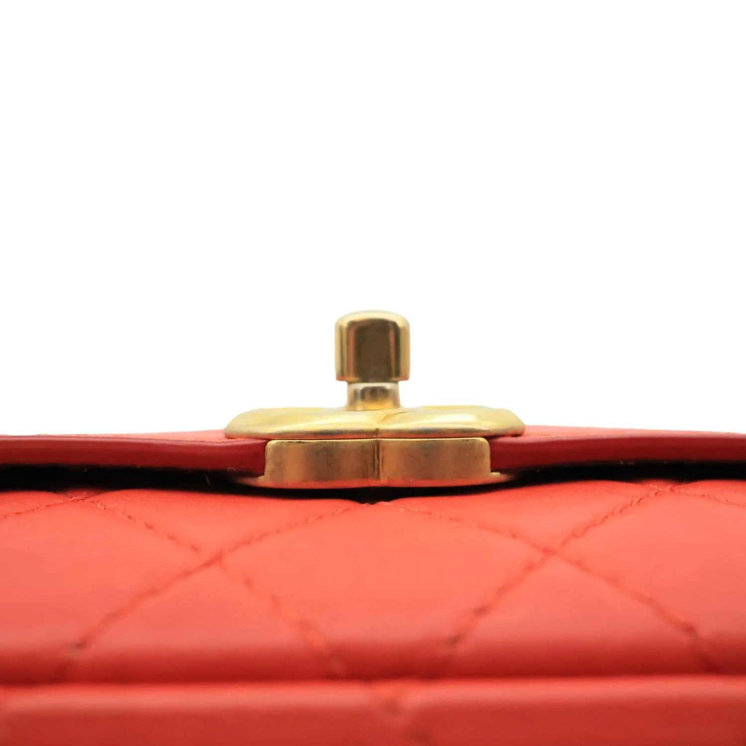 CHANEL Multi Pouching Flap Quilted Calfskin Leather Crossbody Bag Orange - Image 15