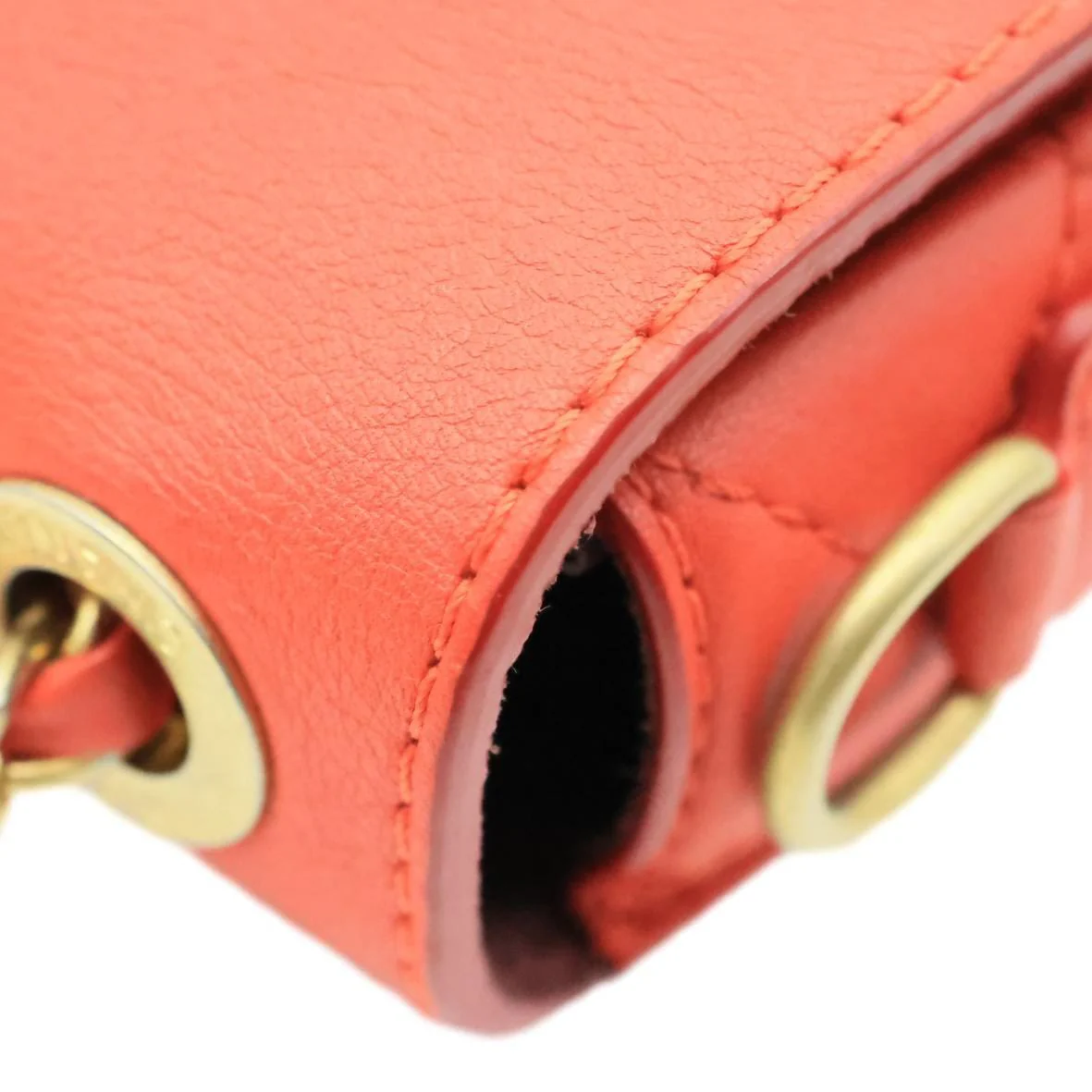 CHANEL Multi Pouching Flap Quilted Calfskin Leather Crossbody Bag Orange - Image 8