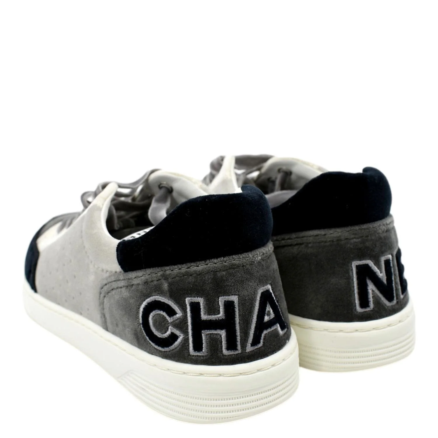 CHANEL Velvet Multicolor Sneakers Size 39 - Image 5