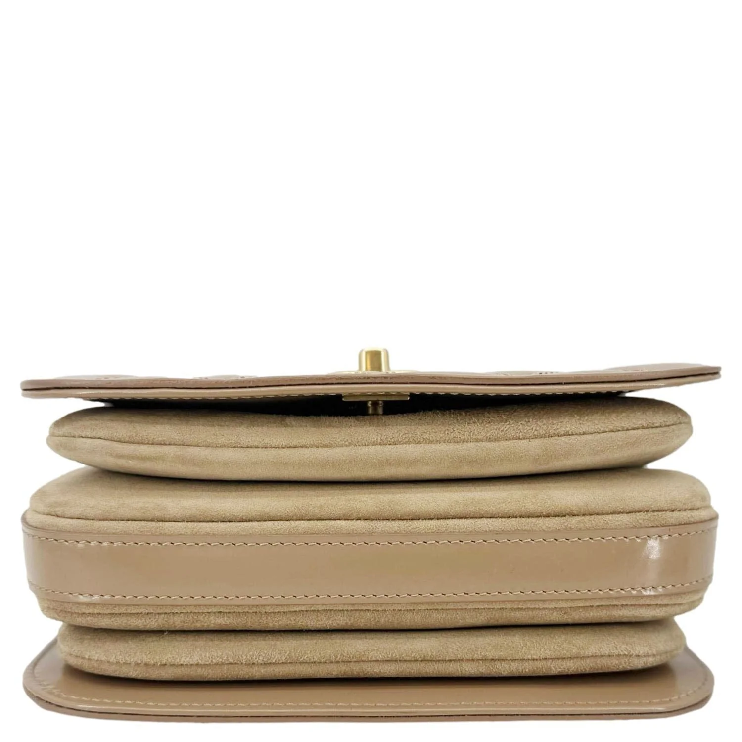CHANEL My Sweet CC Shiny Quilted Calfskin Leather Shoulder Bag Beige - Image 13
