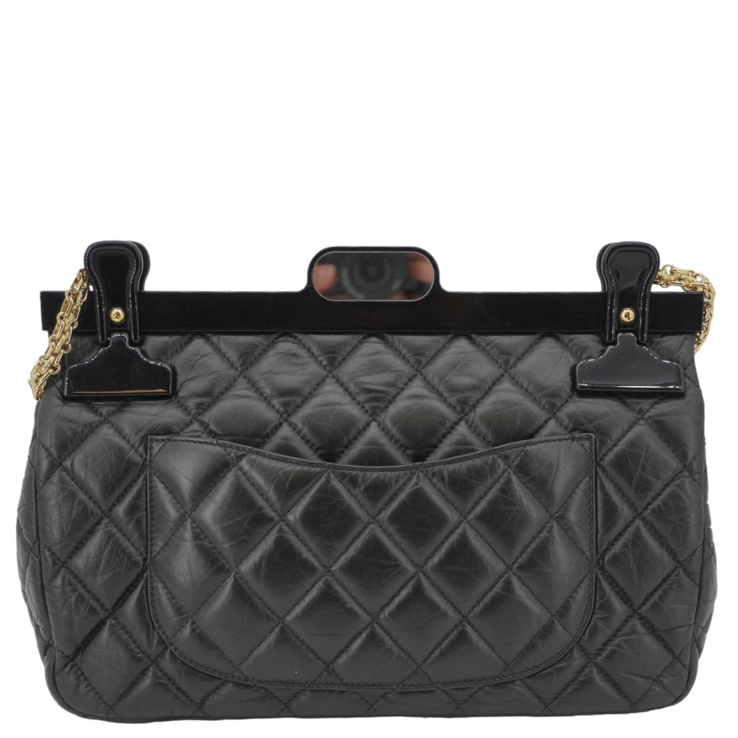 CHANEL 2.55 Reissue Hanger Flap Quilted Leather Crossbody Bag Black - Image 4