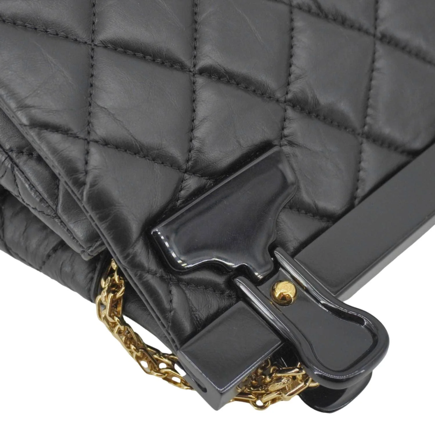 CHANEL 2.55 Reissue Hanger Flap Quilted Leather Crossbody Bag Black - Image 7