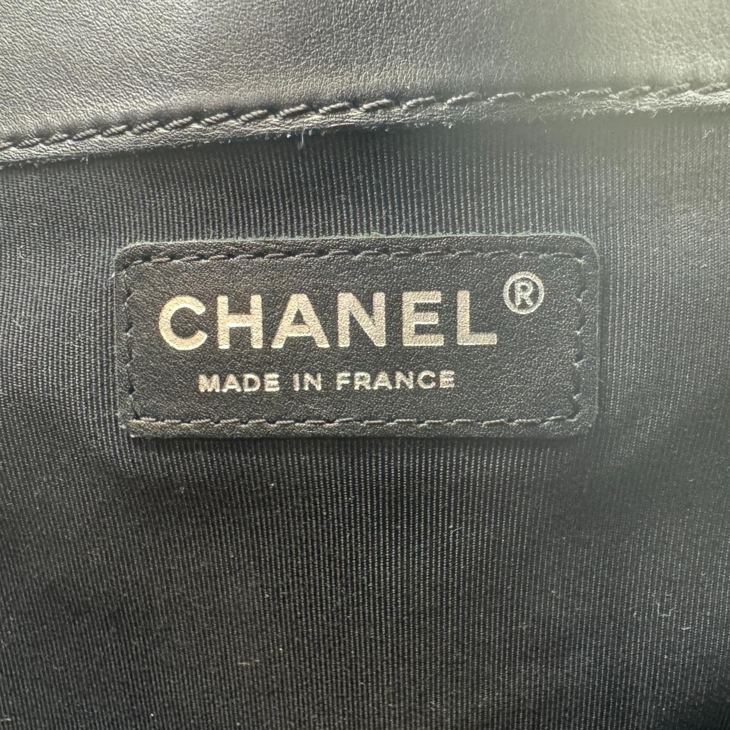 CHANEL Boy Reverso Flap Medium Patent Leather Crossbody Bag Black - Image 14