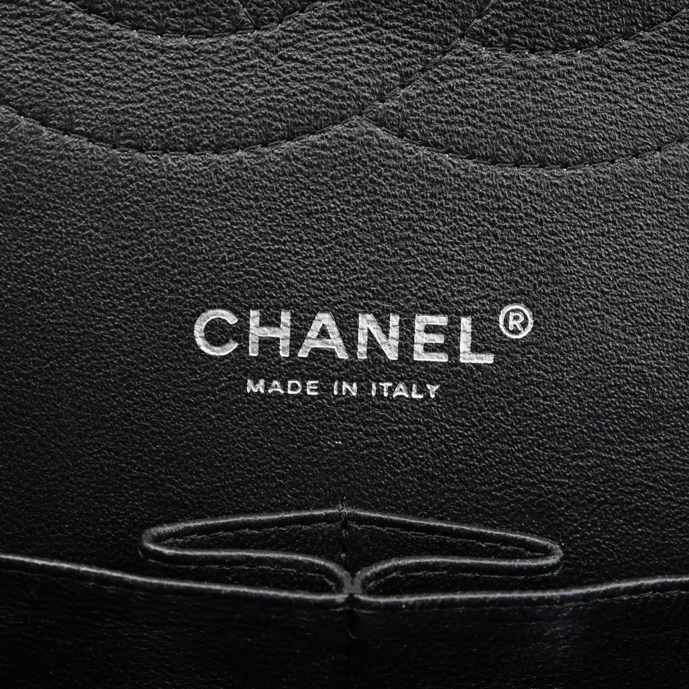 CHANEL Classic Double Flap Patent Leather Shoulder Bag Black - Image 11