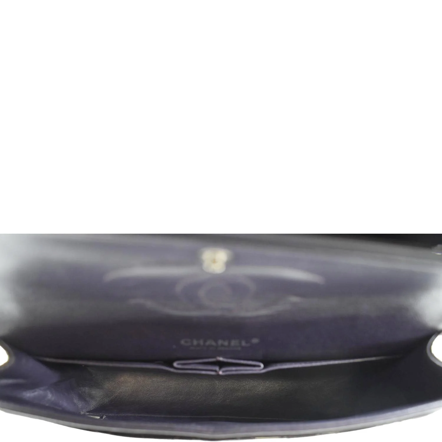 CHANEL Classic Medium Double Flap Patent Leather Shoulder Bag Dark Brown - Image 11