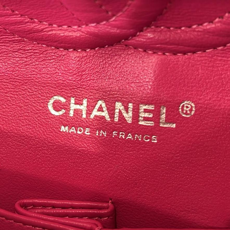 CHANEL Classic Medium Double Flap Patent Leather Shoulder Bag Red - Image 14