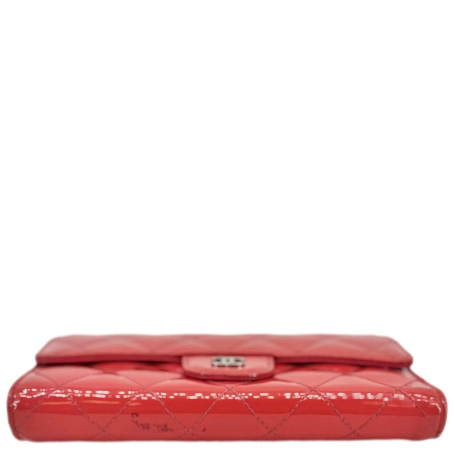 CHANEL Quilted Patent Leather Long Wallet Pink - Image 4