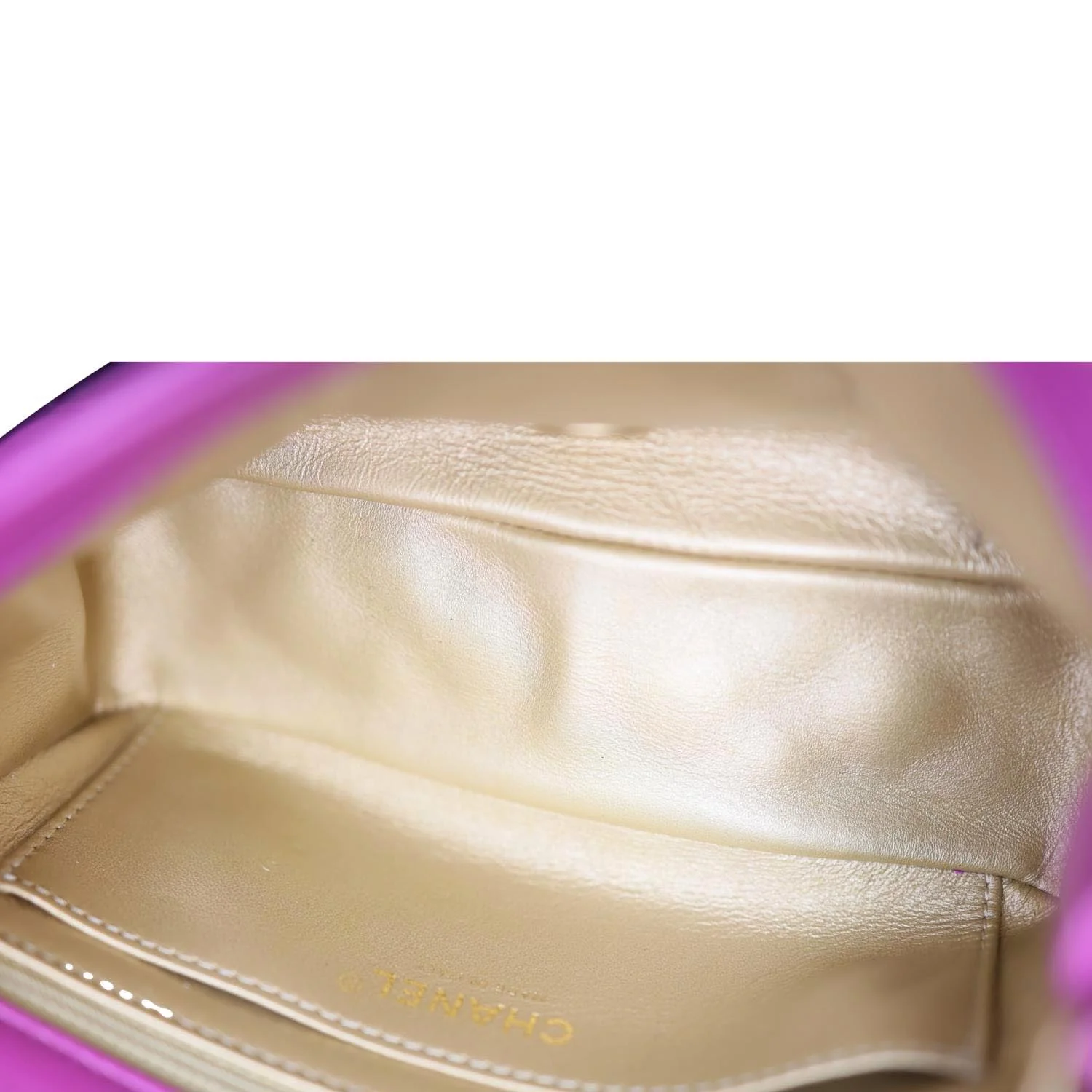 CHANEL Pearl Crush Mini Rectangular Flap Quilted Leather Crossbody Bag Magenta - Image 11