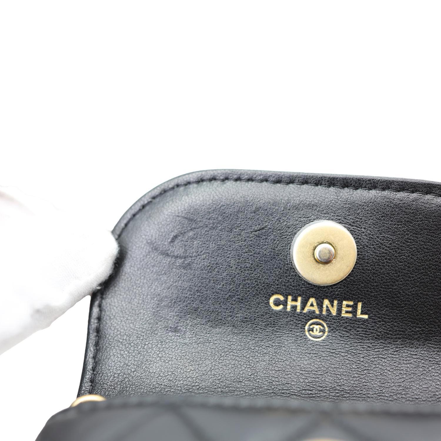 CHANEL Pearl Crush Quilted Lambskin Leather Waist Bag Black - Image 11