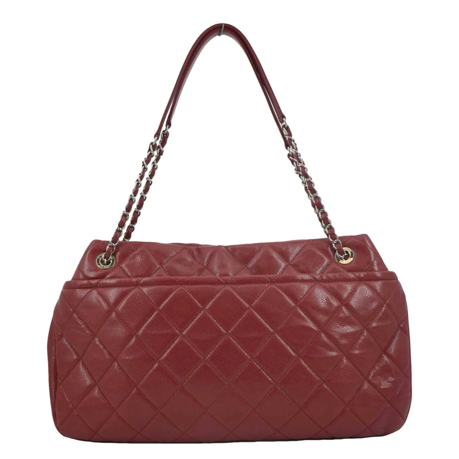 CHANEL Timeless CC Soft Quilted Leather Shopping Tote Bag Red - Image 3