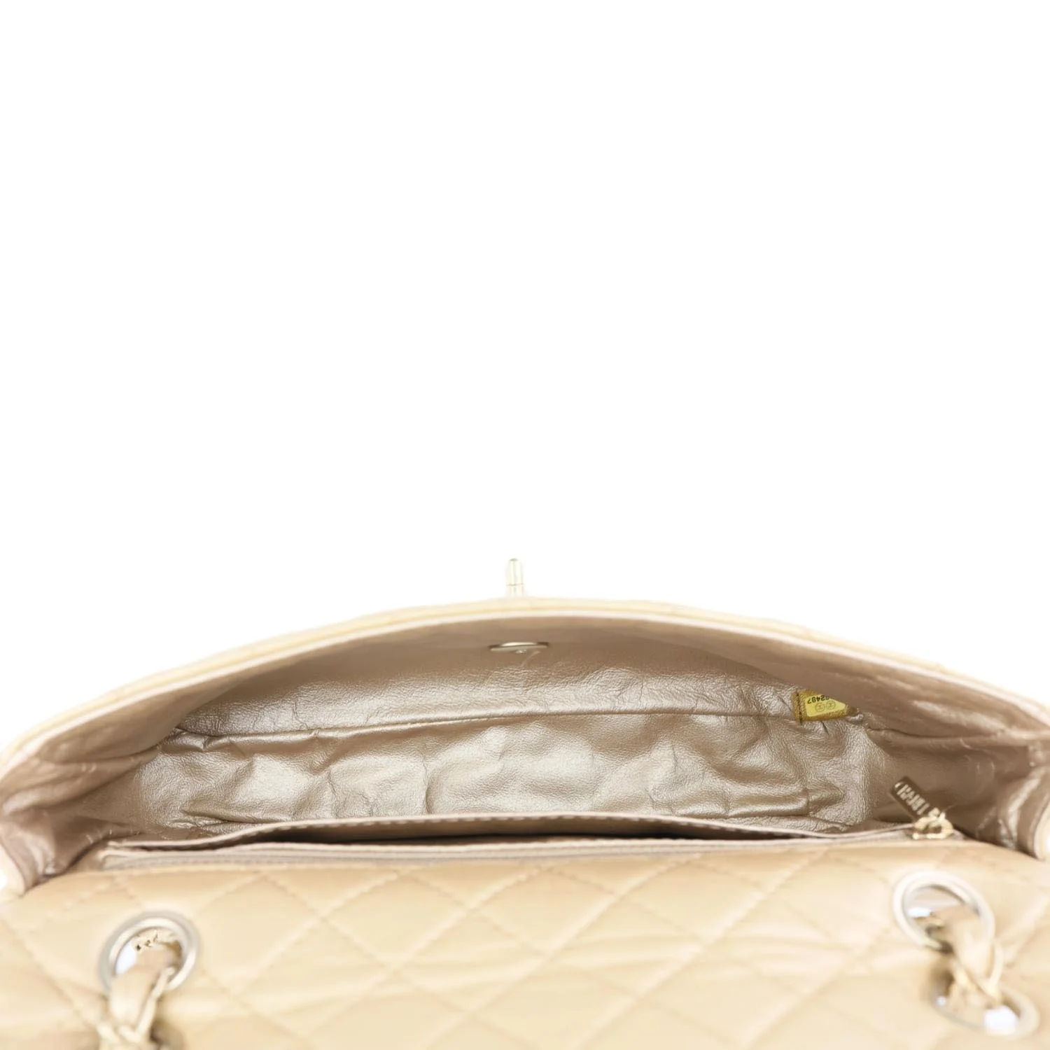 CHANEL Precious Jewel Single Flap Leather Shoulder Bag Gold - Image 12