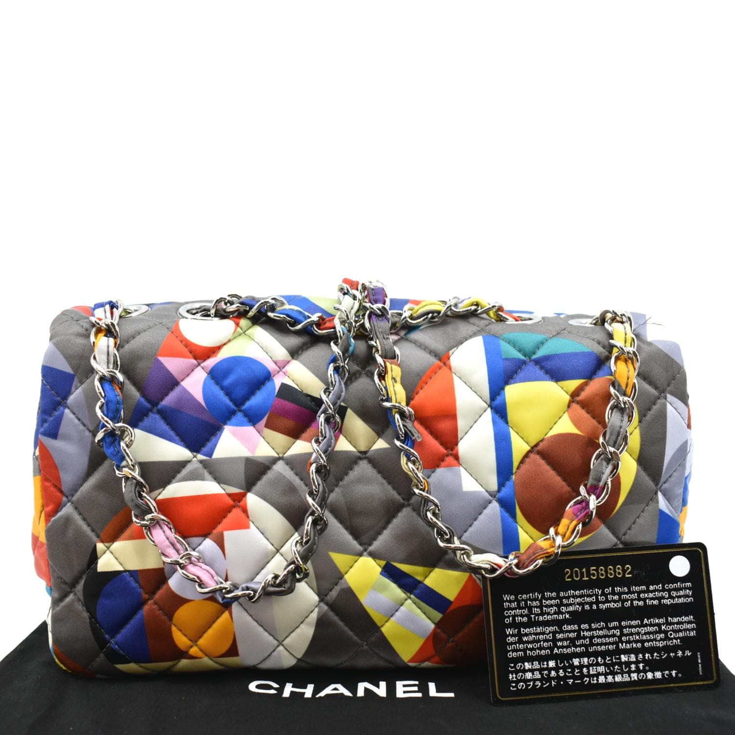 CHANEL Printed Coco Color Flap Small Nylon Shoulder Bag Multicolor - Image 3