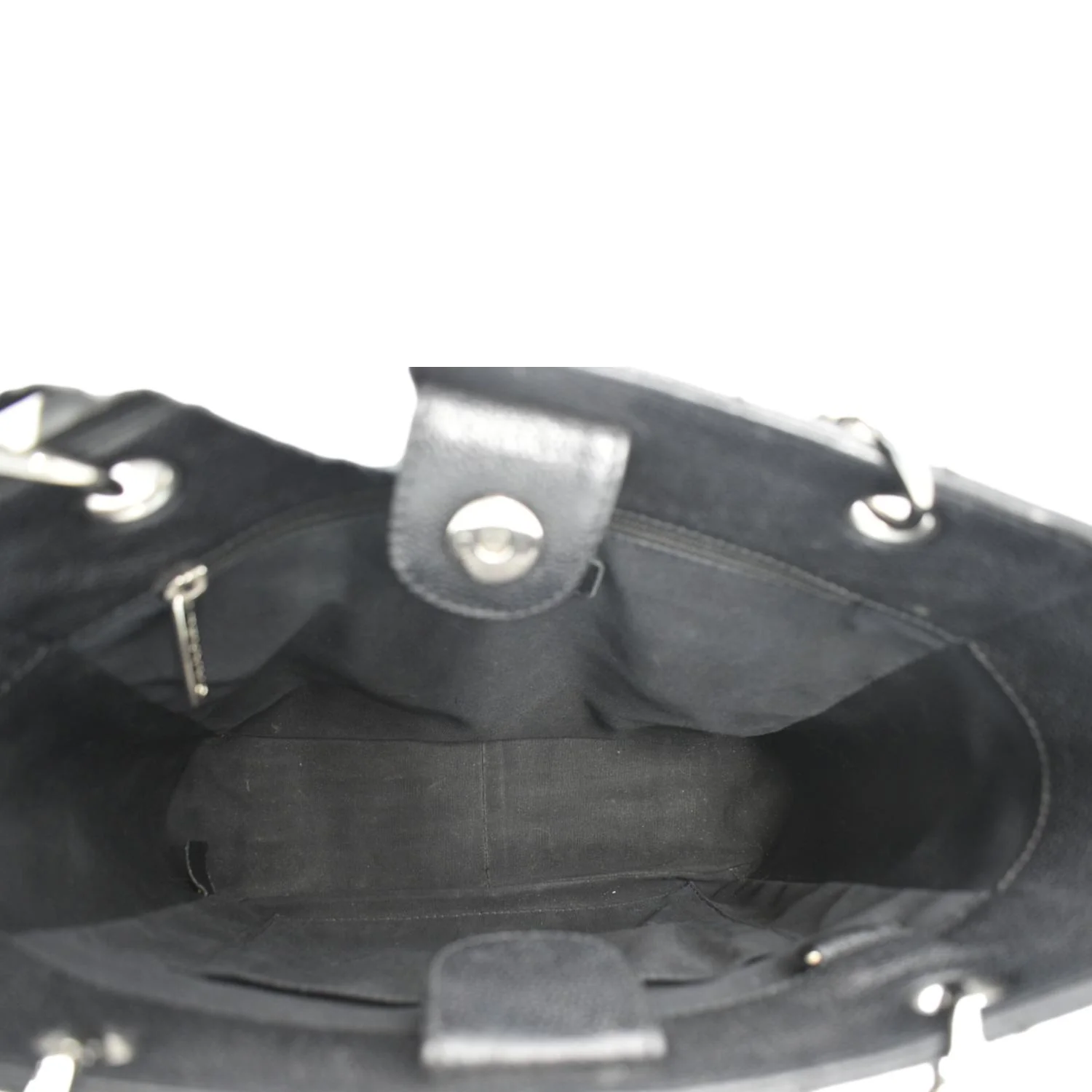 CHANEL PST Caviar Leather Quilted Shopping Tote Bag Black - Image 10