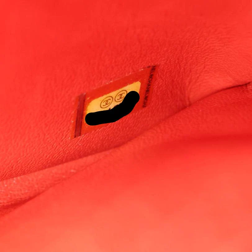 CHANEL Geometric Flap Large Lambskin Quilted Leather Crossbody Bag Red - Image 20