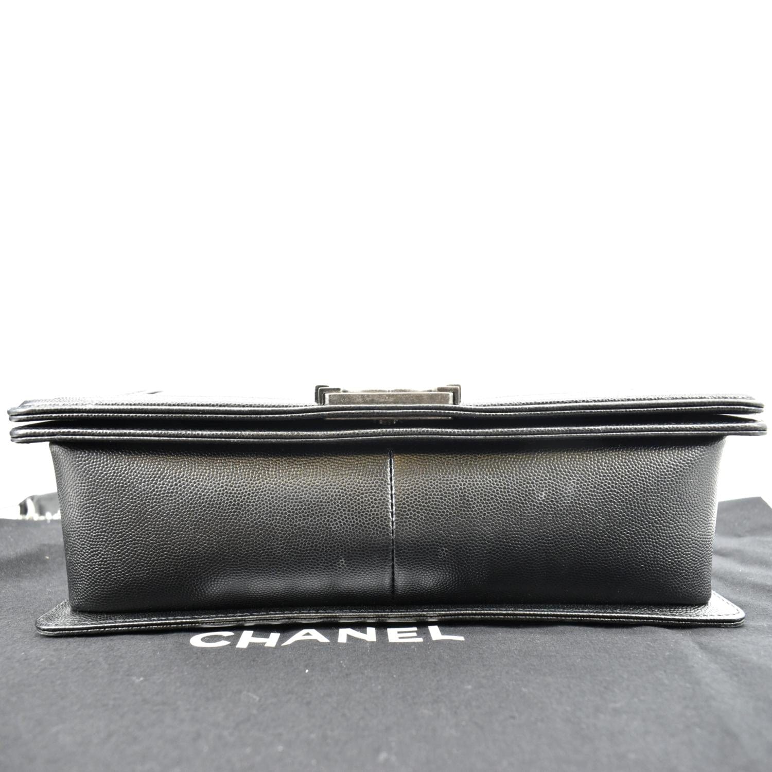 CHANEL Medium Boy Flap Caviar Quilted Leather Shoulder Bag Black - Image 9
