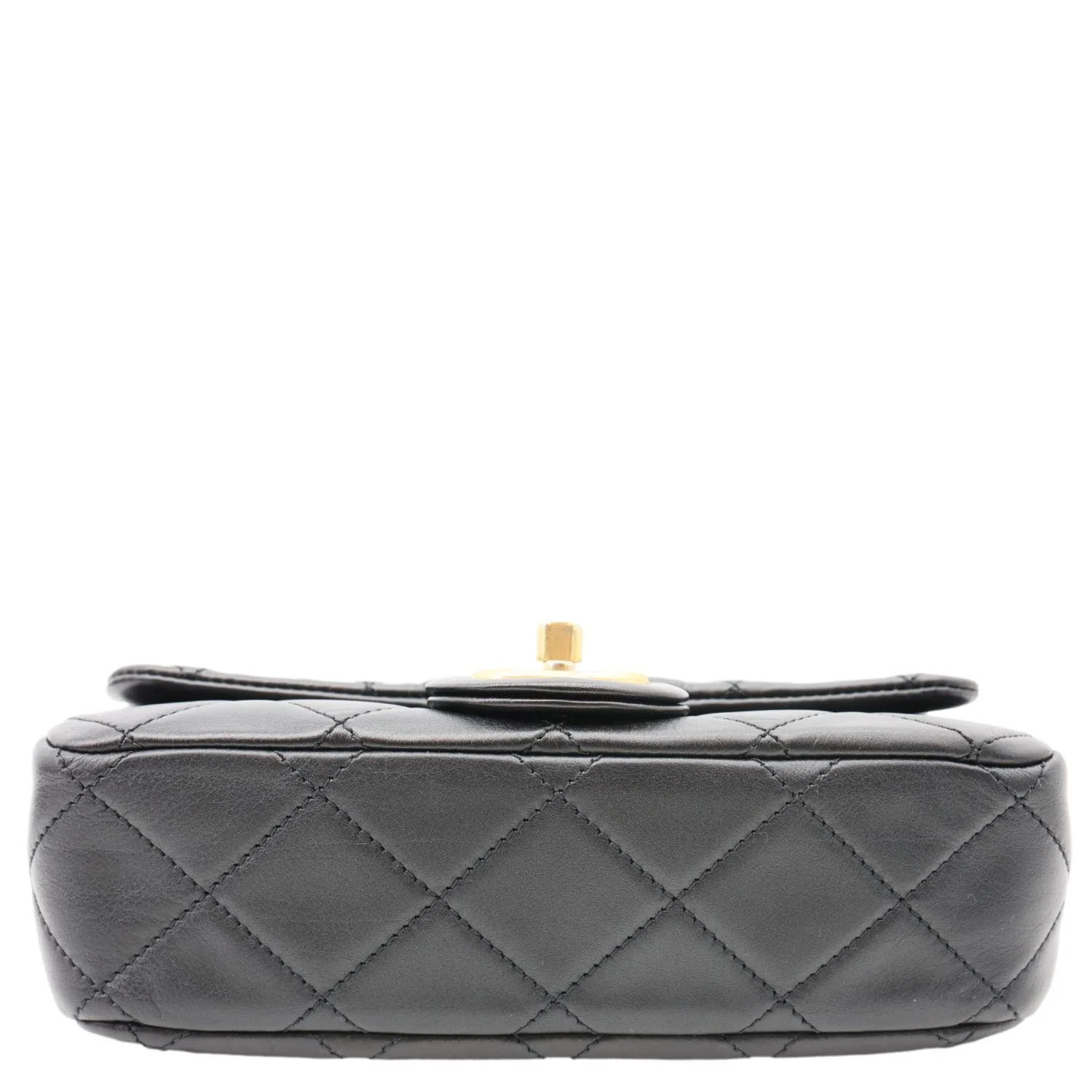 CHANEL Crystal Pearls Rectangular Flap Mini Quilted Leather Chain Crossbody Bag Black - Image 10