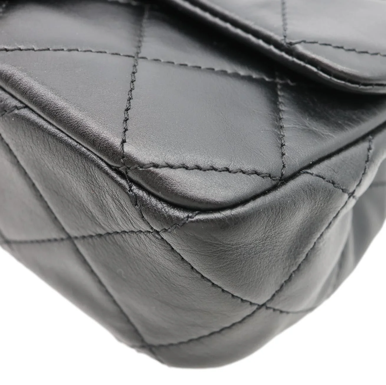 CHANEL Crystal Pearls Rectangular Flap Mini Quilted Leather Chain Crossbody Bag Black - Image 9