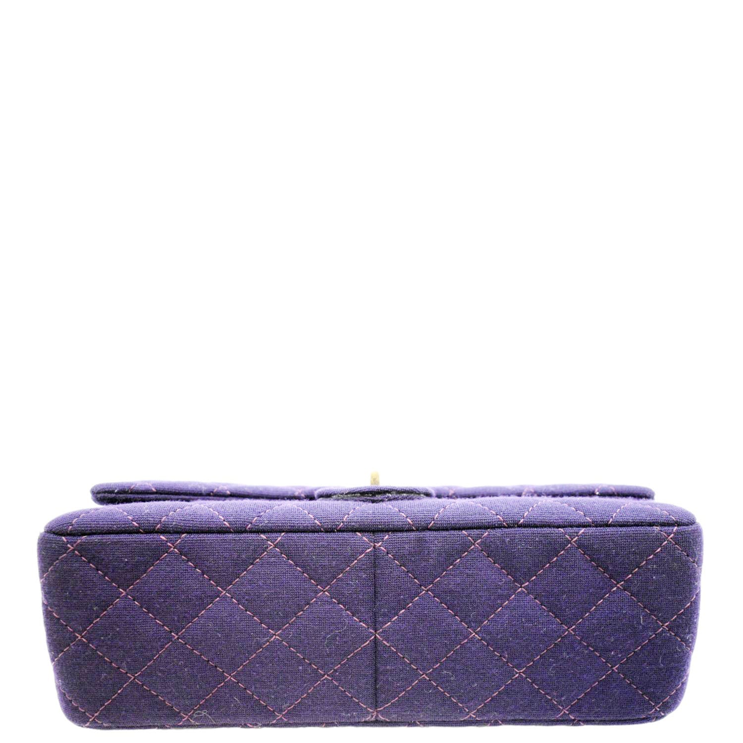 CHANEL Reissue Flap Jersey Fabric Shoulder Bag Purple - Image 9