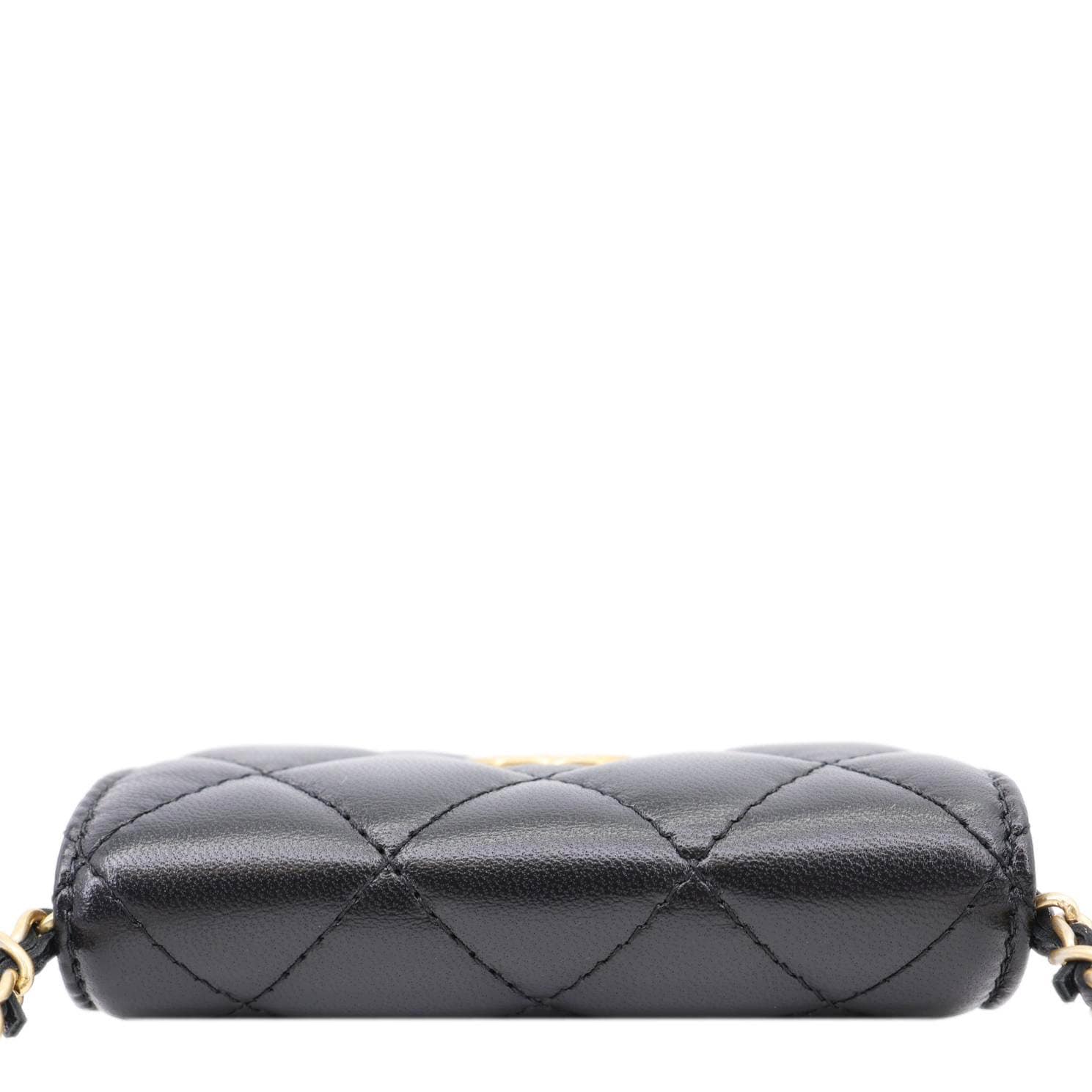 CHANEL Romance Quilted Lambskin Leather Clutch With Chain Black - Image 6