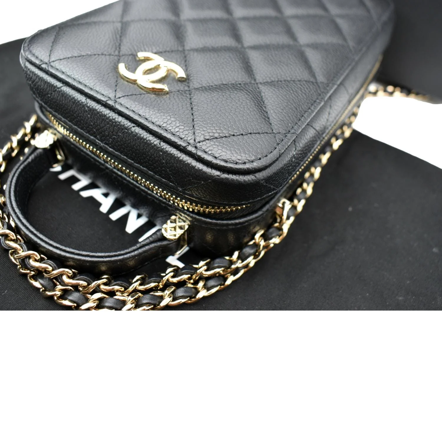 CHANEL Sac Vanity Caviar Leather Shoulder Bag Black - Hot Deals - Image 5