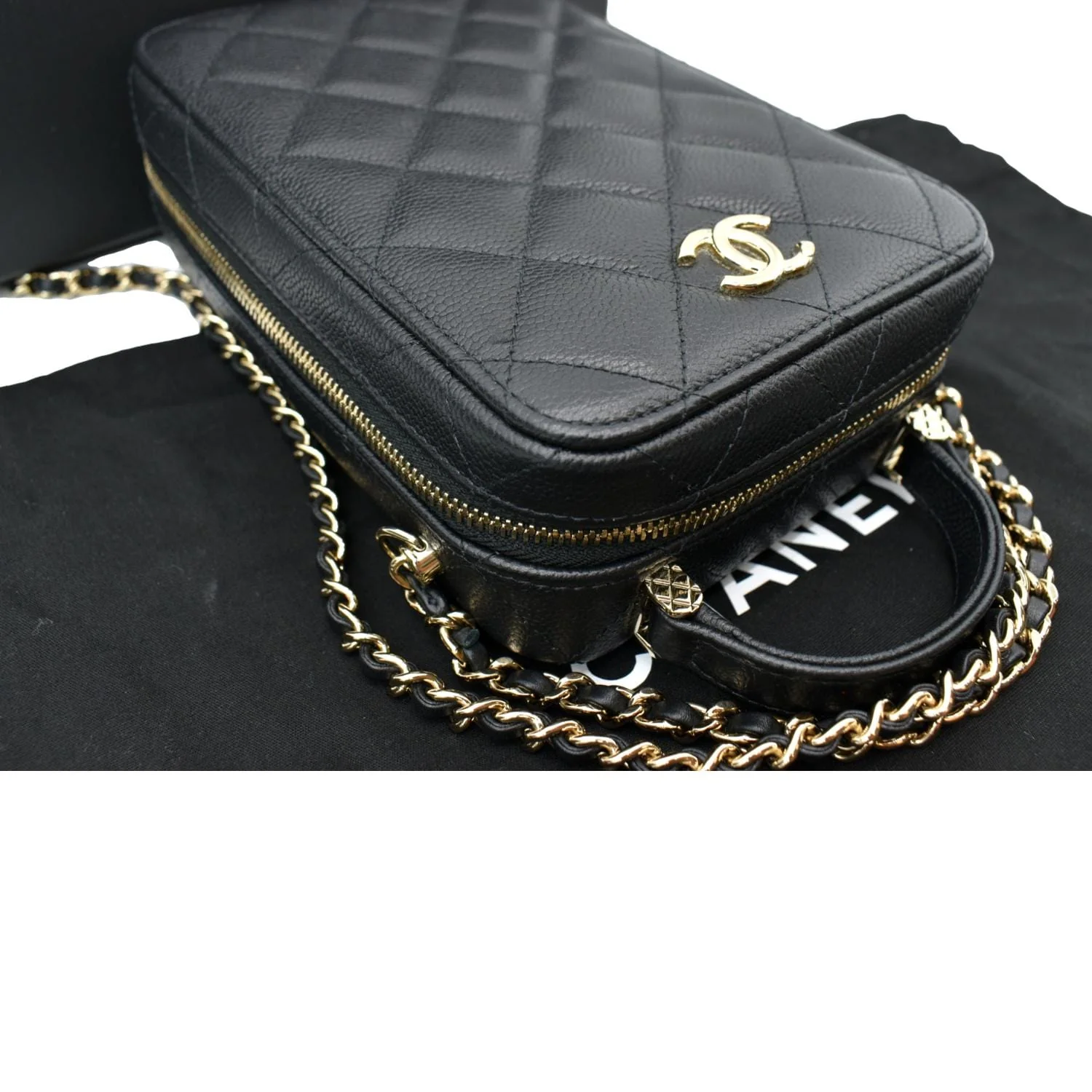 CHANEL Sac Vanity Caviar Leather Shoulder Bag Black - Hot Deals - Image 6