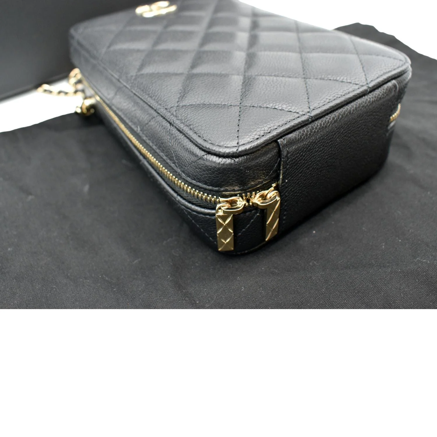 CHANEL Sac Vanity Caviar Leather Shoulder Bag Black - Hot Deals - Image 8