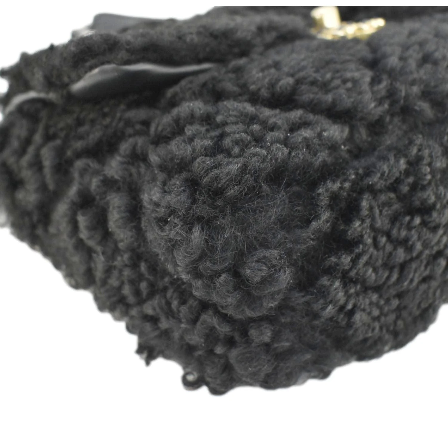 CHANEL Shearling 19 Flap Medium Sheepskin Shoulder Bag Black - Image 11