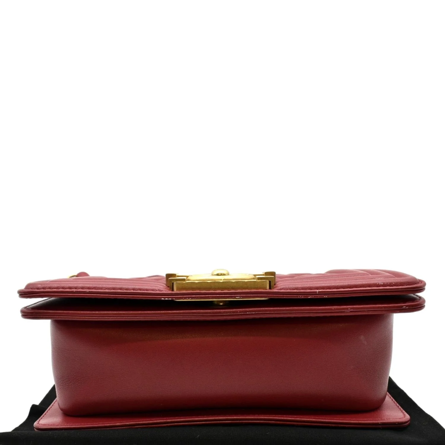 CHANEL Boy Small Quilted Leather Shoulder Bag Red - Image 10