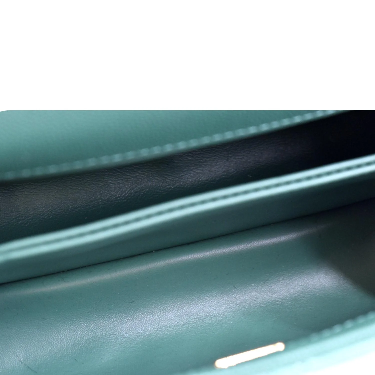 CHANEL Coco Mini Top Handle Caviar Leather Shoulder Bag Green - Image 10