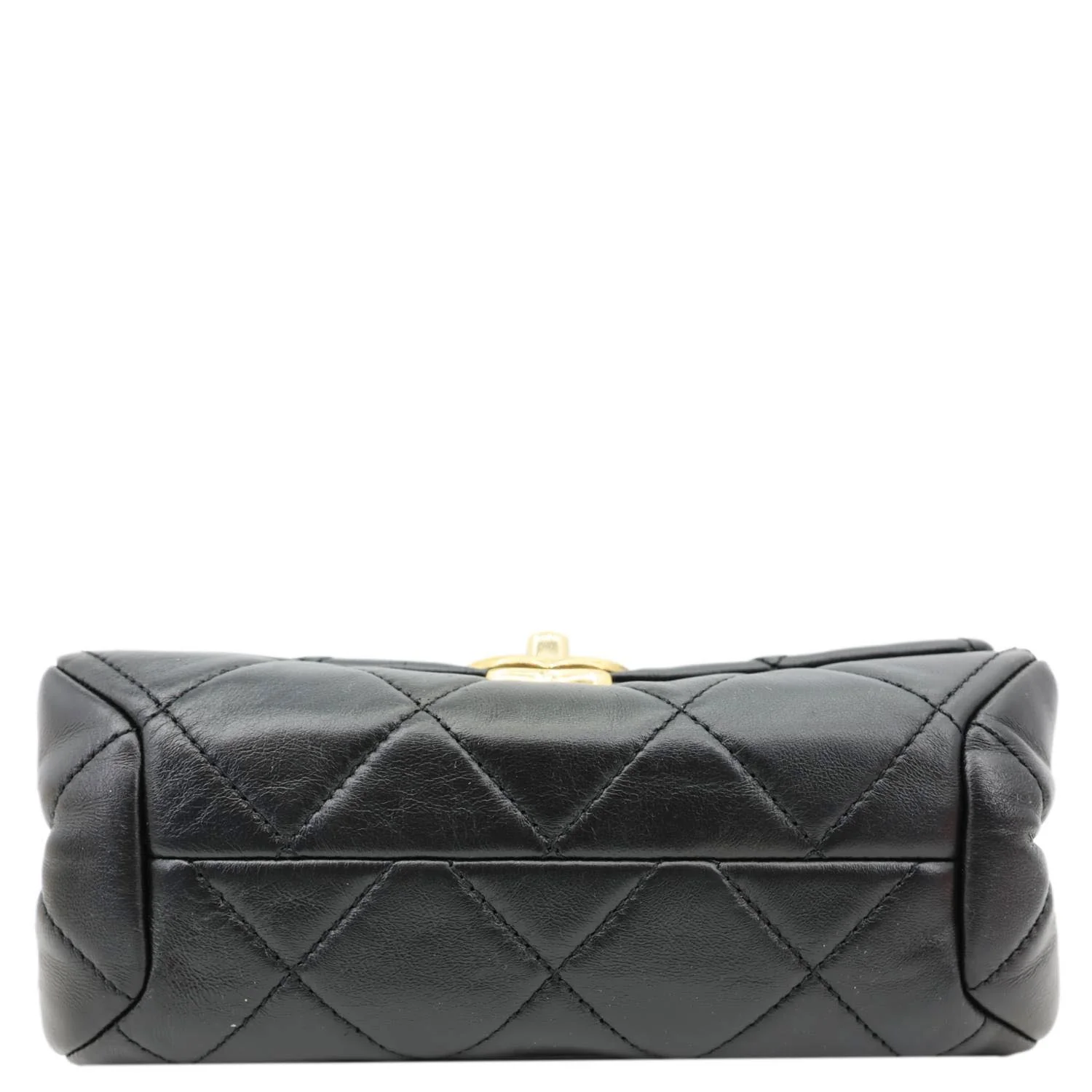 CHANEL Color Match Flap Small Quilted Lambskin Leather Crossbody Bag Black - Image 9