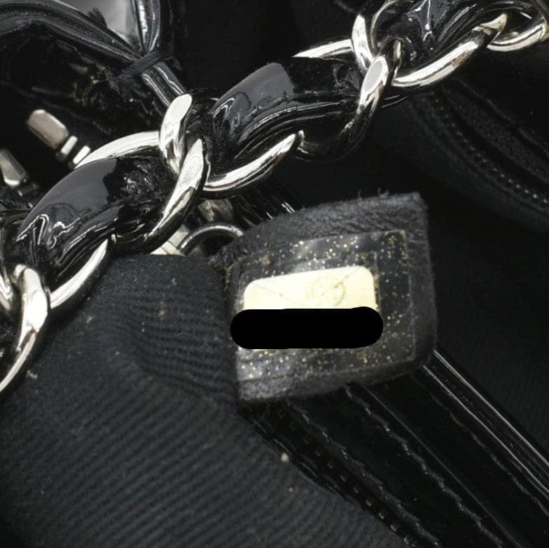 CHANEL Just Mademoiselle Bowling Small Quilted Patent Leather Shoulder Bag Black - Image 14