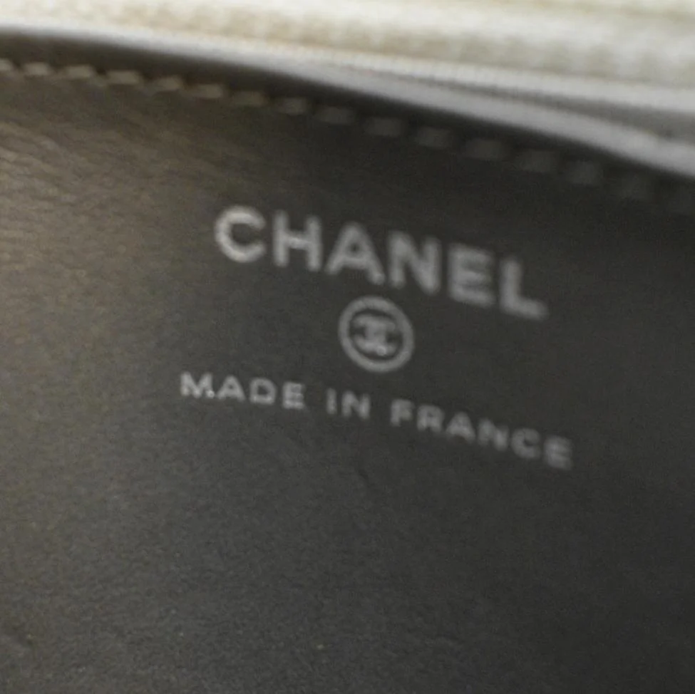 CHANEL Classic 2.55 Reissue Space Charm Quilted Canvas WOC Crossbody Bag Silver - Image 12