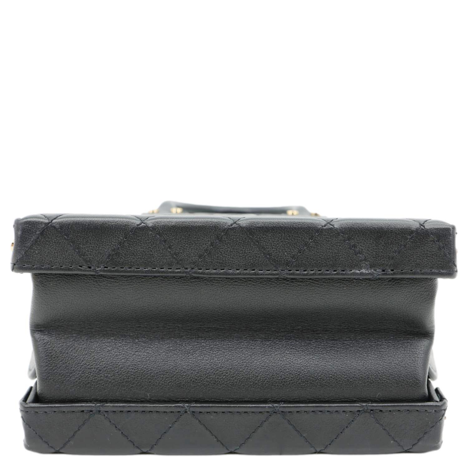 CHANEL Studded Square Quilted Leather Vanity Case Black - Image 12